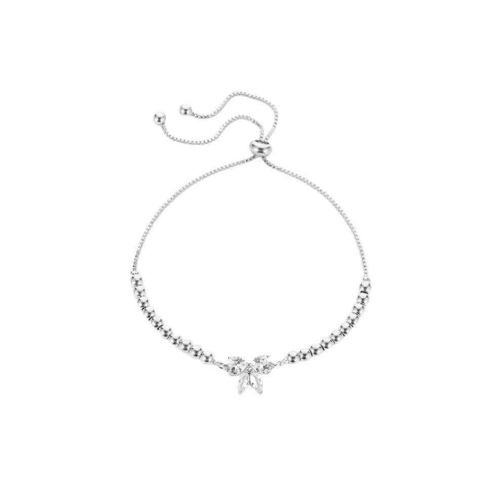 Women's Inlaid Zircon Bow Watch Accessories Beaded Bracelets