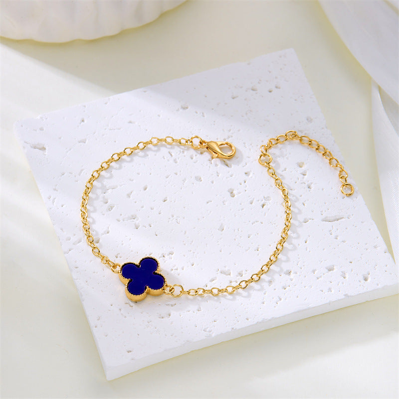 Four-leaf Clover Gold-plated Double-sided Fritillary Lucky Bracelets