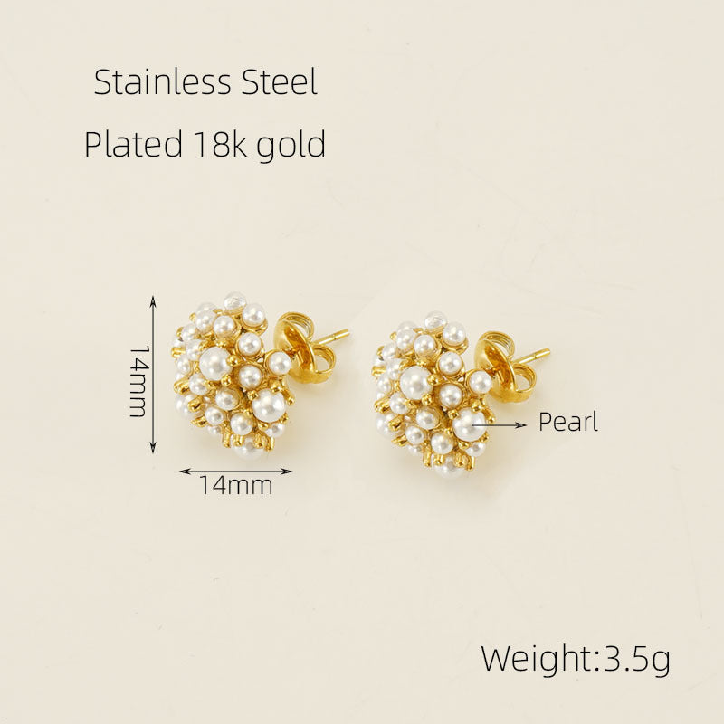 Stainless Steel Gold Plated Vintage Sunflower Earrings