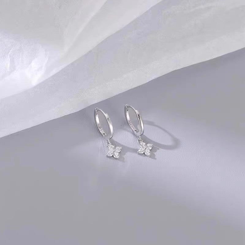 Women's Sterling Sier Temperamental Diamond For Trendy Earrings