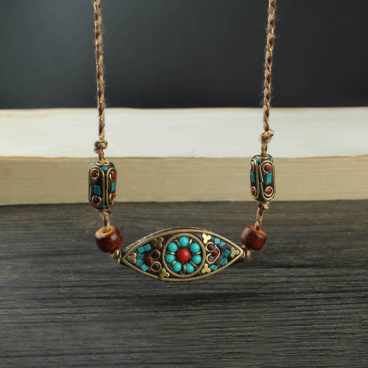 Style Nepal Buddha Eye Hand Rubbing Necklaces