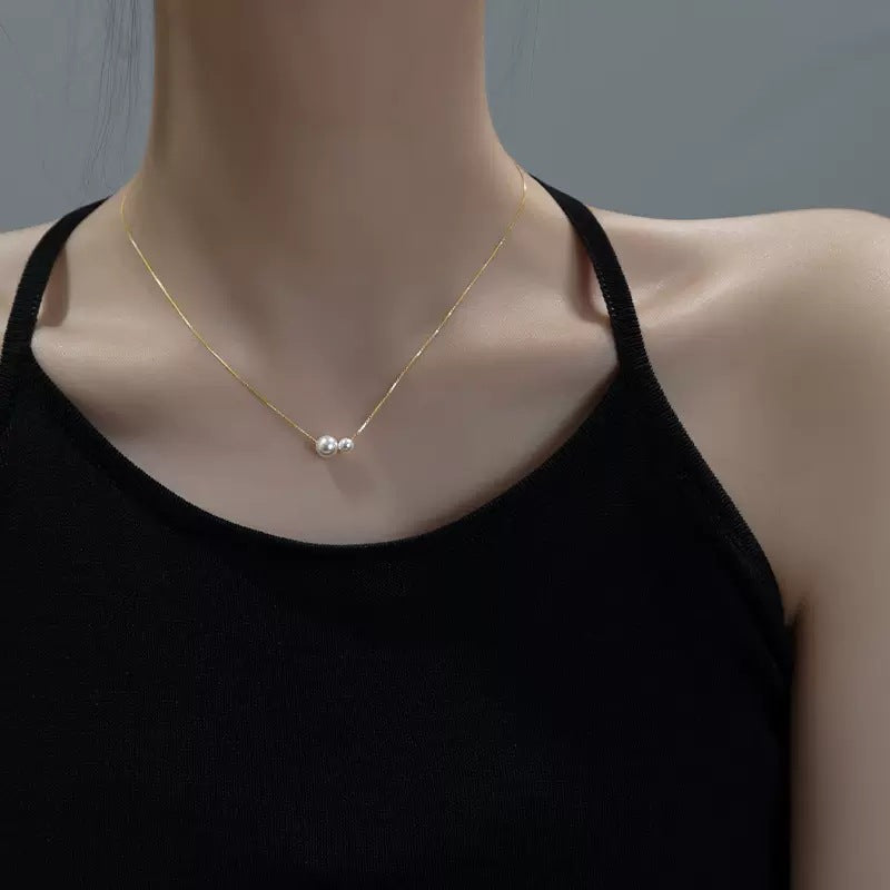 Women's Pearl Simple Elegant French Advanced Clavicle Chain Necklaces