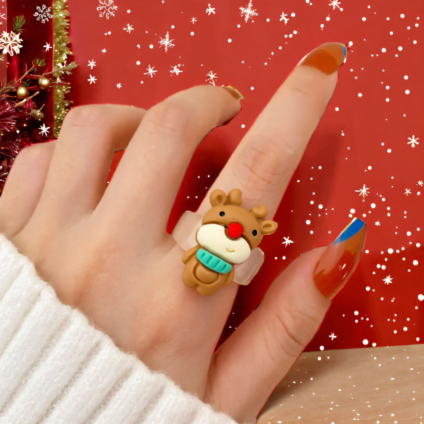 Festival Atmosphere Animal Personality Crystal Elk Rings