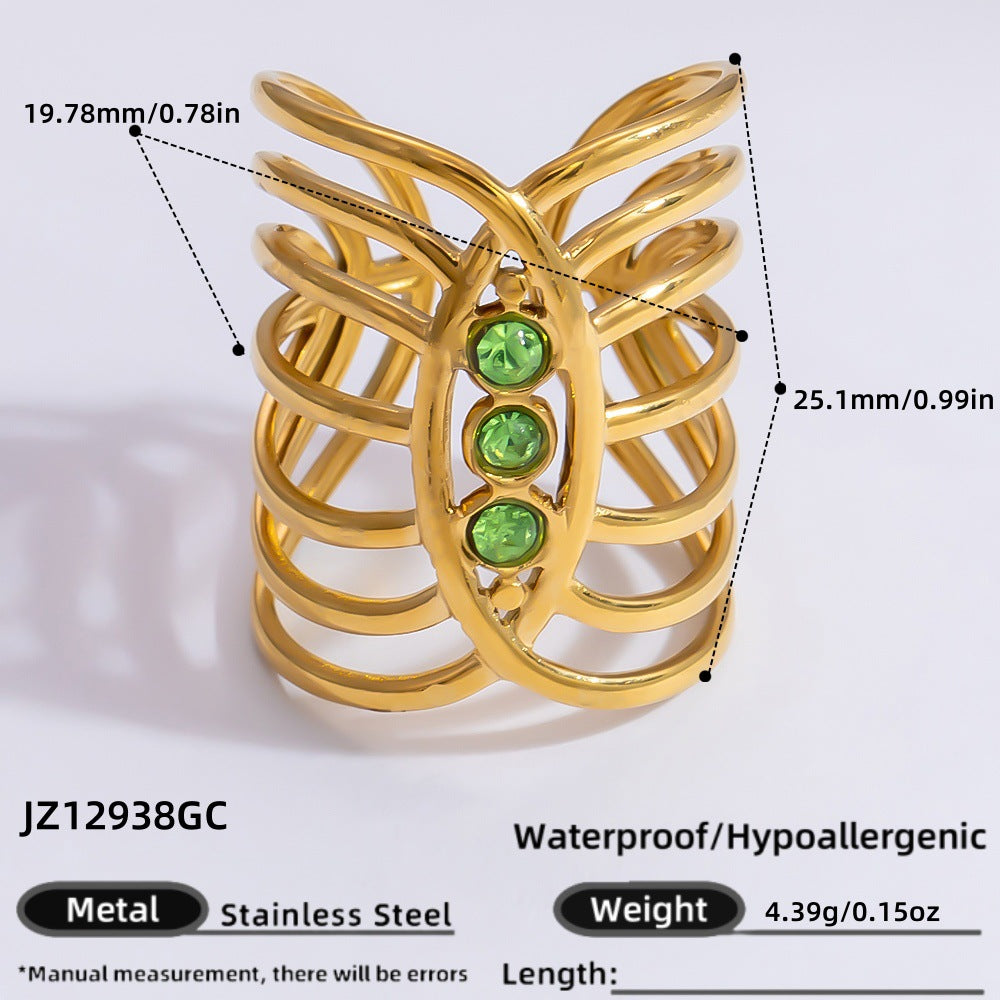 Stone Light Luxury Retro Niche High-grade Rings