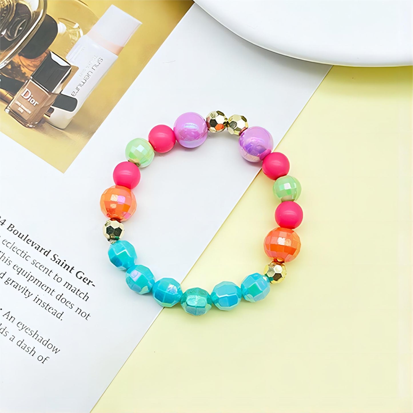 Beaded Pearl Acrylic Candy Summer Female Bracelets