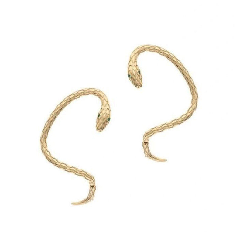 Metal Snake-shaped Ear Hanging Female Clip One-piece Cold Earrings