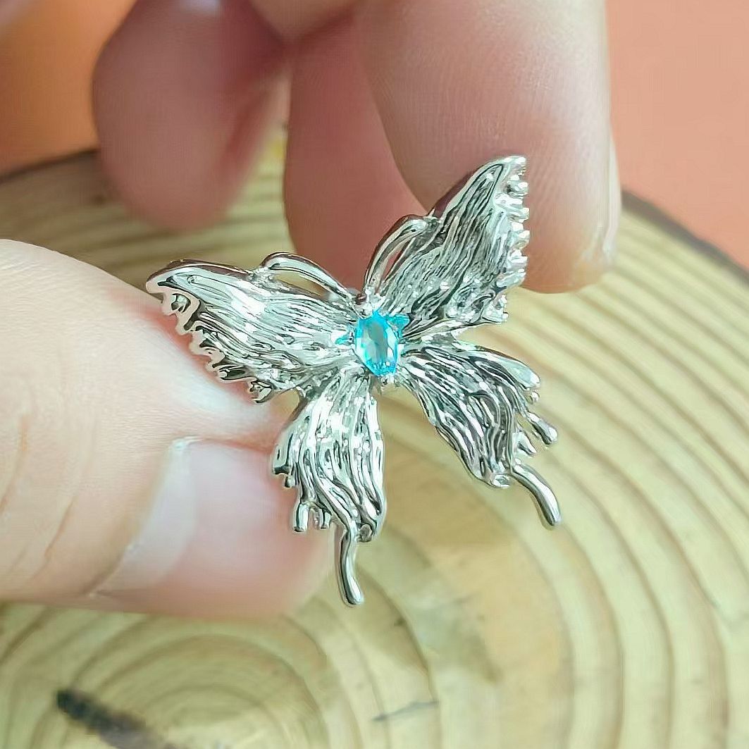 Luxury Sweet Cool Butterfly Drip Glazed Open Female Rings