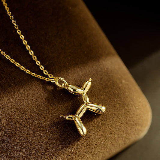 Women's High-grade Balloon Dog Titanium Steel Fashion Clavicle Chain Necklaces