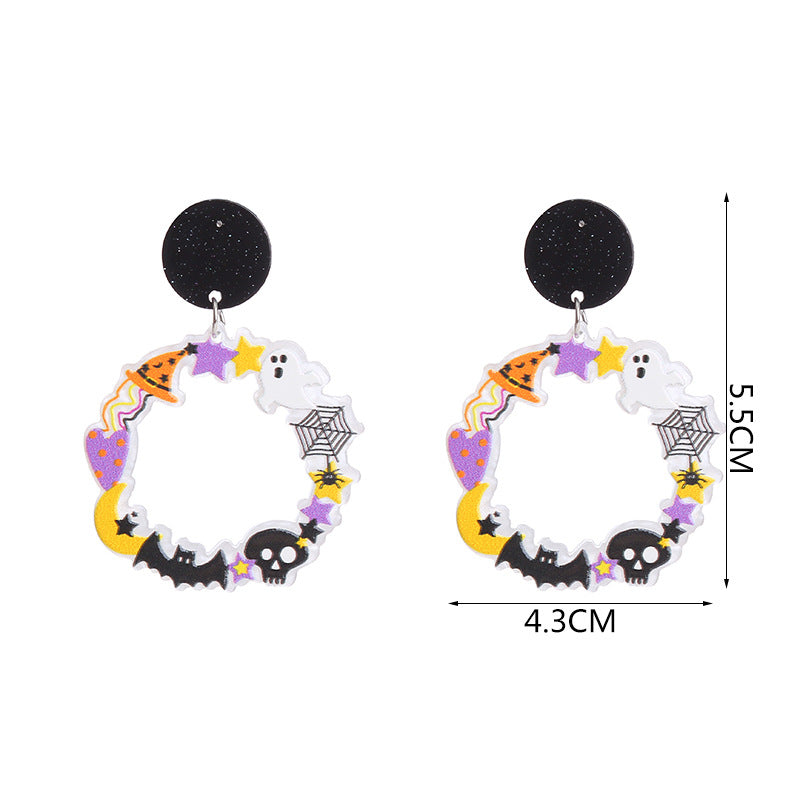 Cat Skull Funny High Profile Fashion Earrings