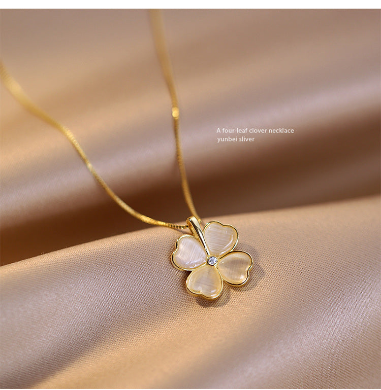 Women's Opal Clover Light Luxury Minority Design Necklaces