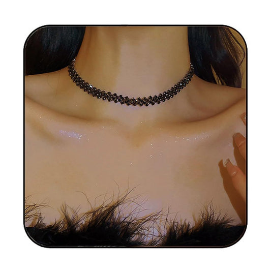 Simple Full Diamond Collar Personalized Clavicle Necklaces