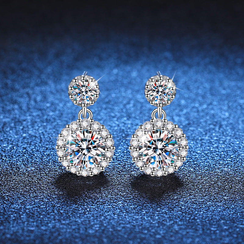 Simple Temperament Round Bag Live Color Earrings