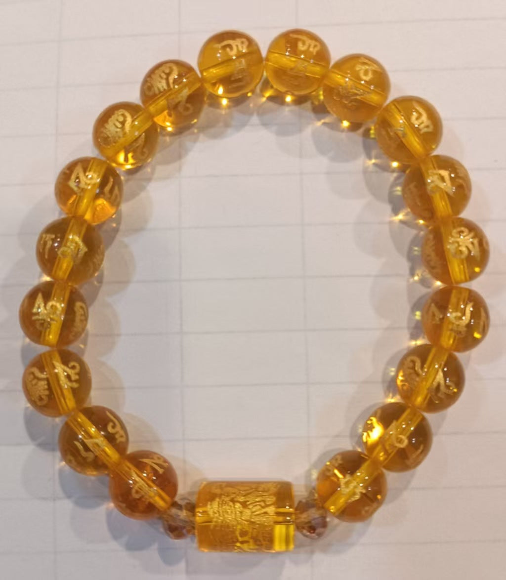 Motto Five Elements Crystal Prayer Beads Live Stall Scenic Spot Bracelet