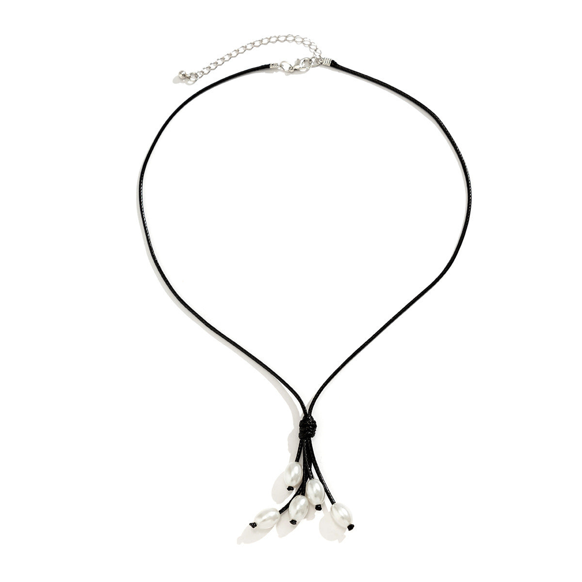 Women's Ethnic Style Simple Wax Line Tassel Retro Necklaces