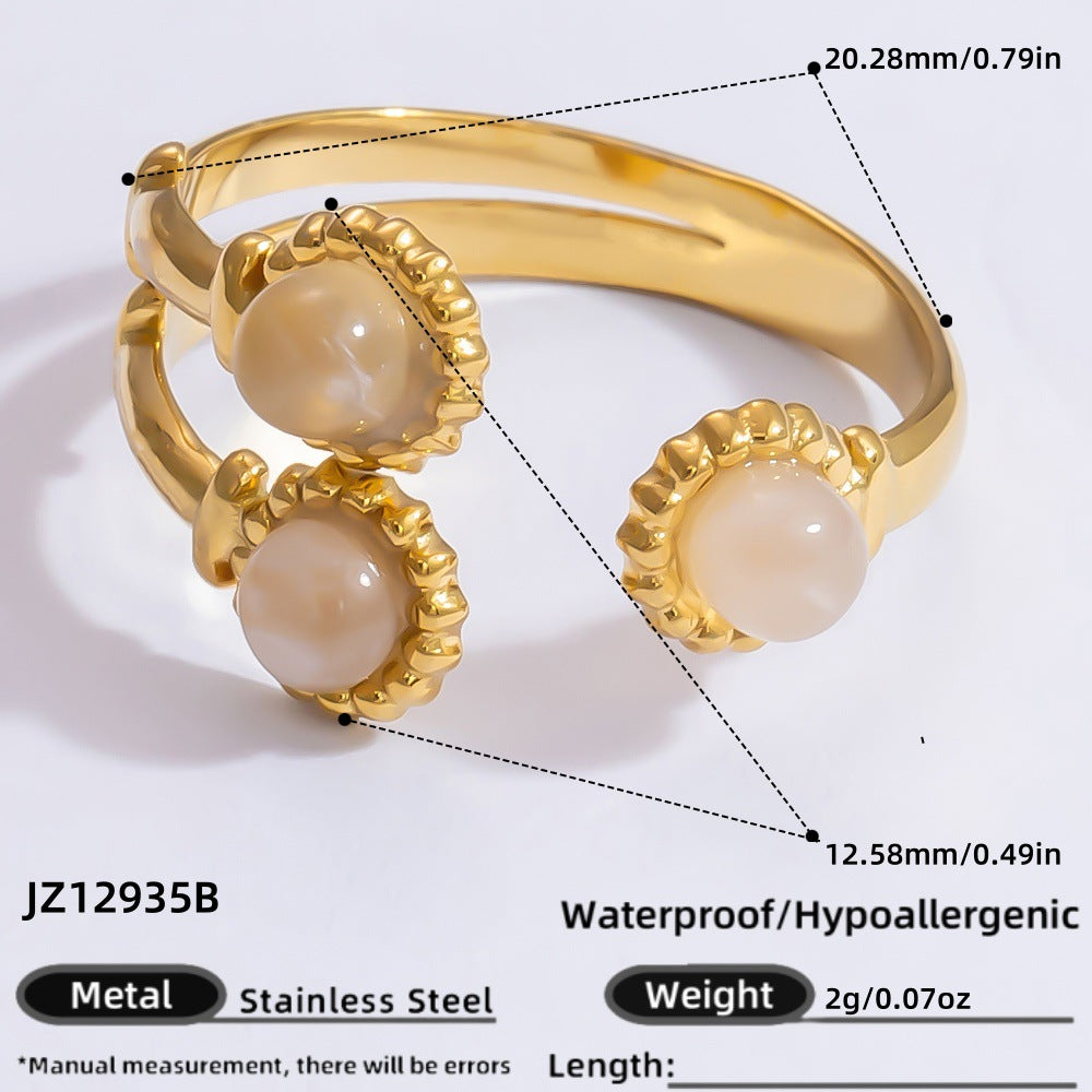 Stone Light Luxury Retro Niche High-grade Rings