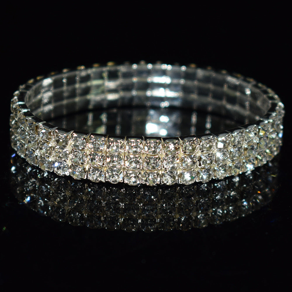 Durable Exaggerated Bridal Diamond Full Stretch Bracelets