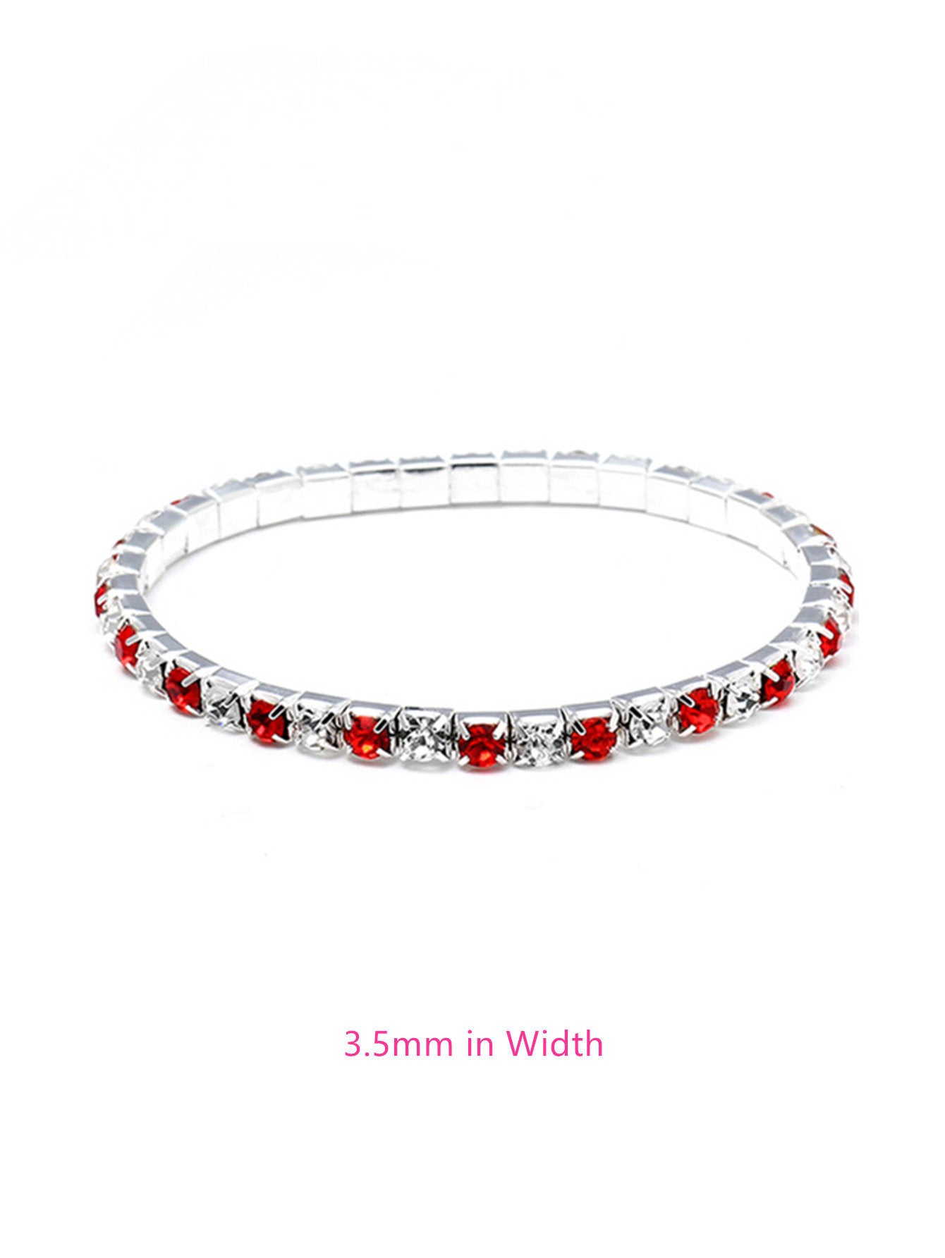 Rhinestone Stretch Bridal Korean Single Row Bracelet