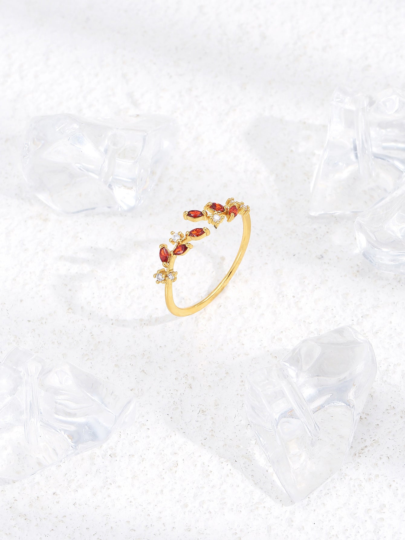 Flower Geometric Open Wheat Fashion Shank Rings