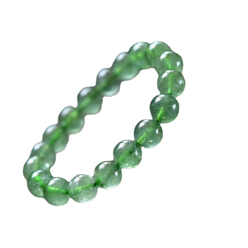 Natural Crystal Green Strawberry Quartz Single Bracelets