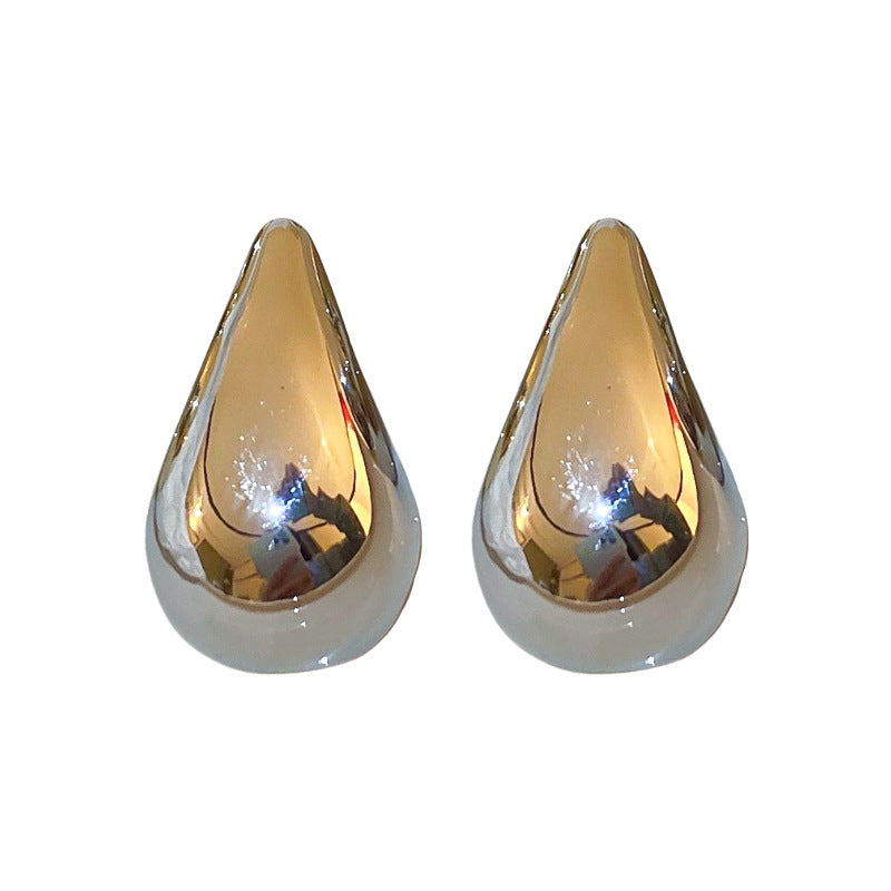 Women's Metal Water Drop Ear Simple Design Exaggerated Niche Earrings