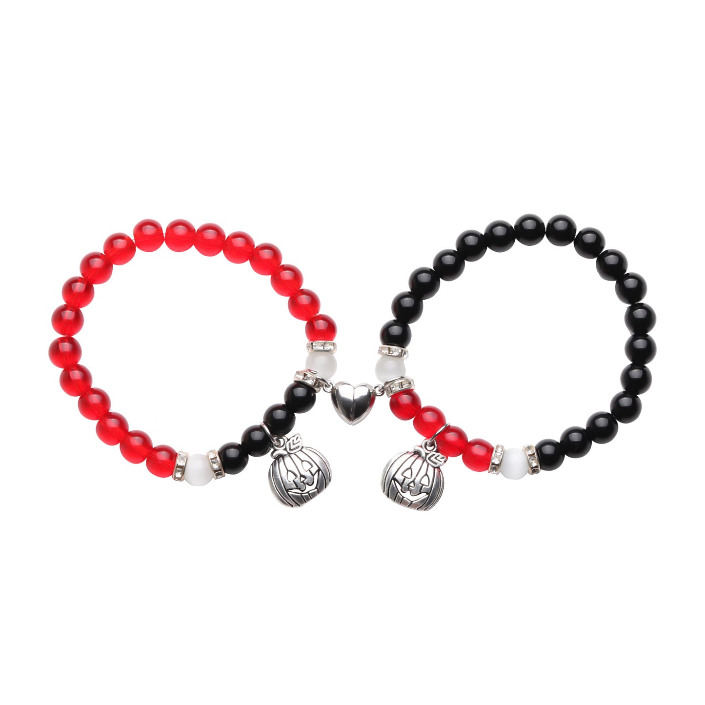 Couple Suit Alloy Love Heart Magnetic Bracelets