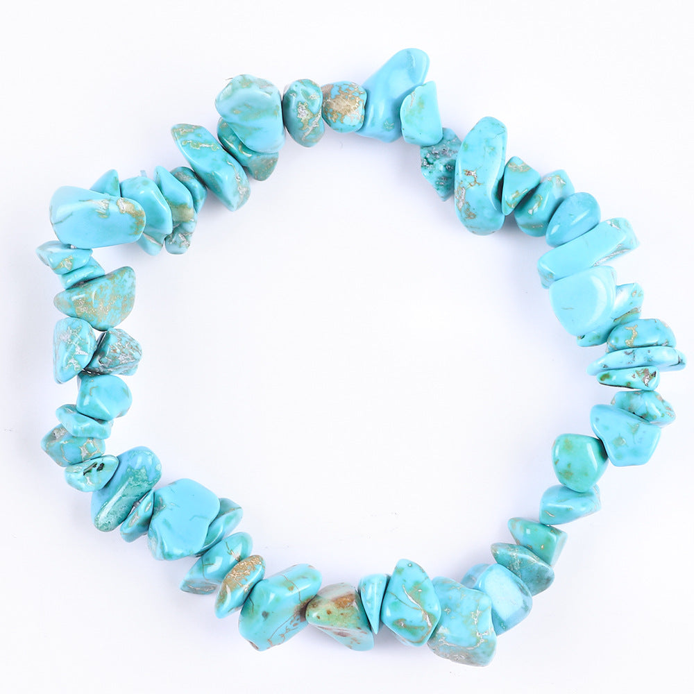 Women's Natural Stone Crystal Gravel Stretch Irregular Bracelets