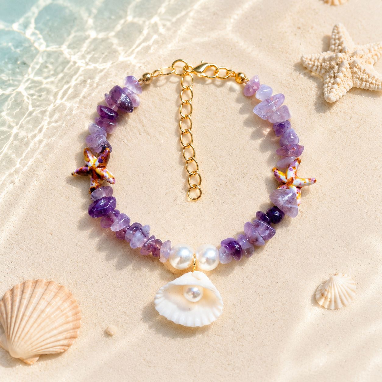 Fresh Starfish Shell Ocean Dopamine Seaside Bracelets