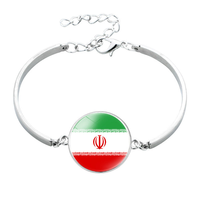 Asian National Flag Time Stone Palestine Bracelets