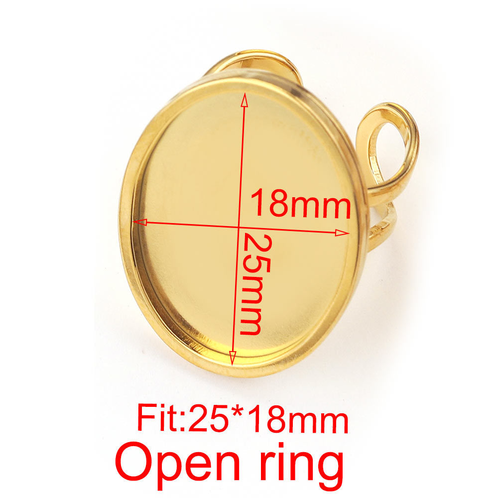 Stainless Steel Adjustable Round Tray Square Ring