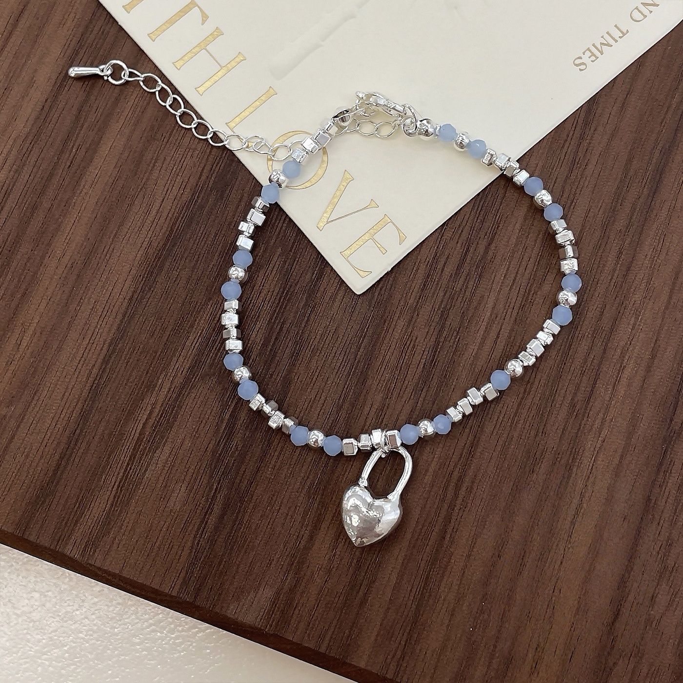 Women's Small Pieces Of Sier Beaded Summer Color Bracelets