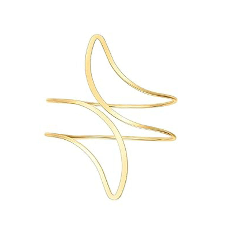 Women's Open Armband Gold Sier Personality Flattening Bracelet