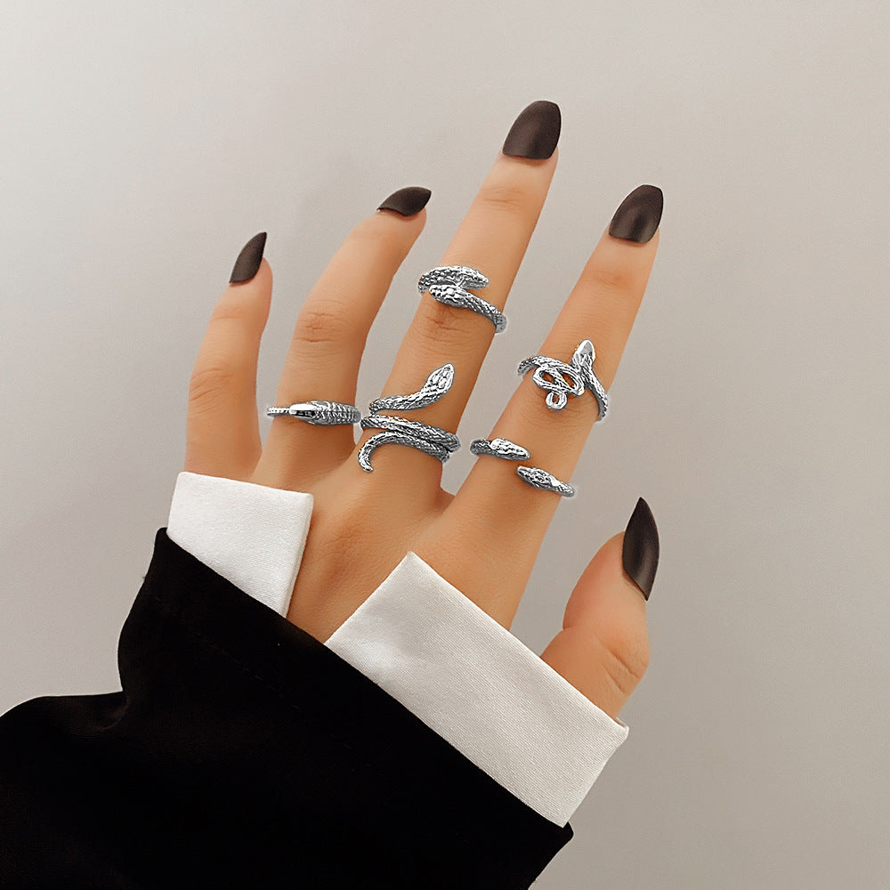 Sier Adjustable Hip Hop Index Finger Rings