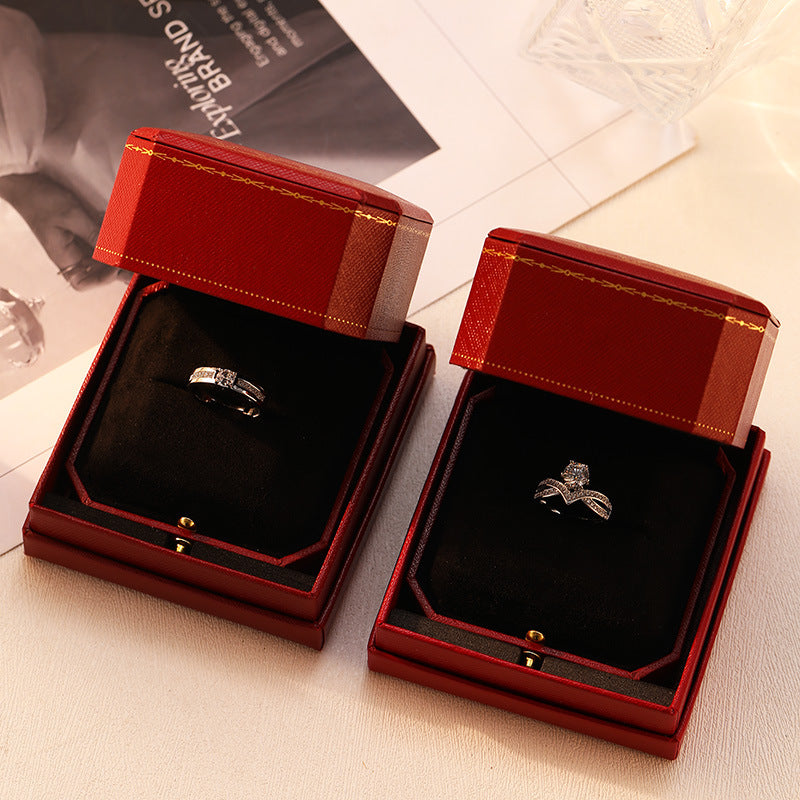Karat Diamond Wedding Couple Ceremony Props Adjustable Rings