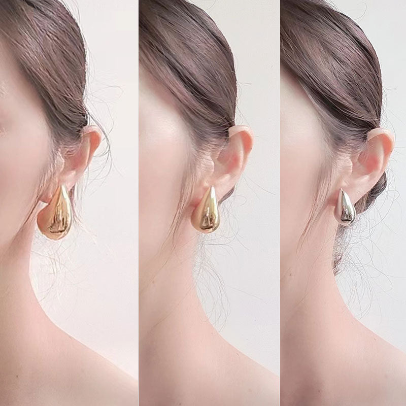 Shaped Tube Exaggerated Style Light Luxury Fashion Simple Niche Earrings