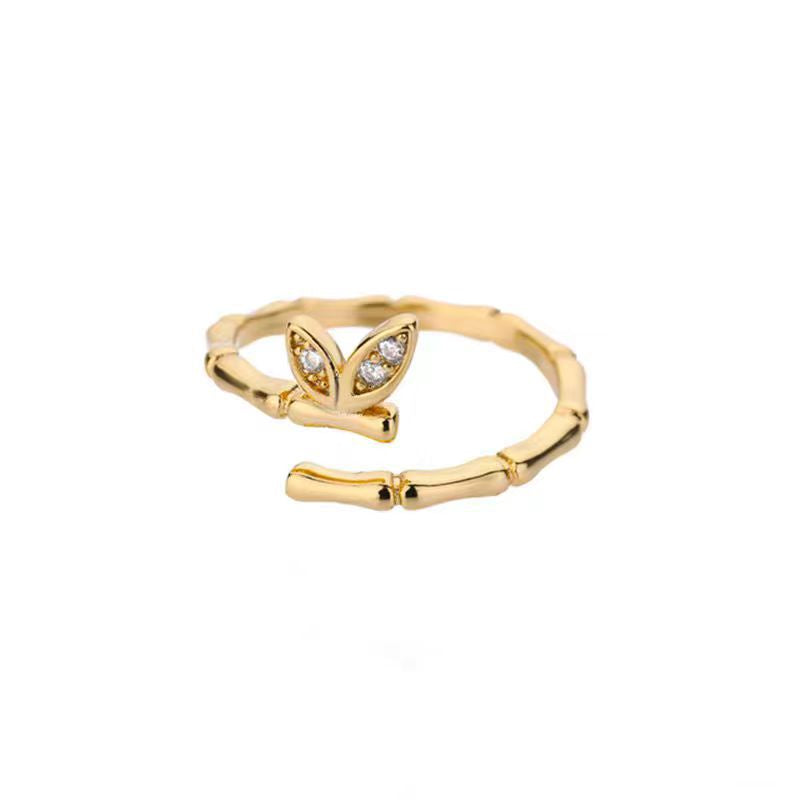 Women's Personalized Cold Style Simple High-grade Open Niche Straight Ring