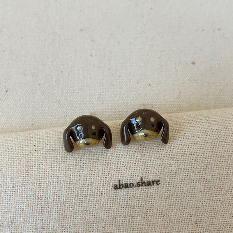 Cartoon Sausage Dog Ear Collection Female Cute Funny Exquisite Rings