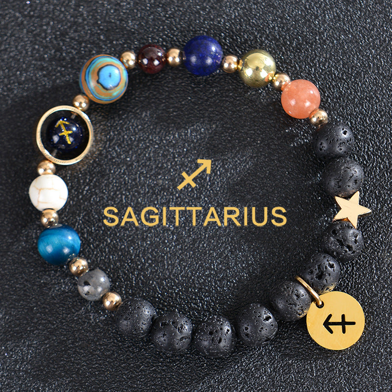 Planets Twee Constellations Frosted Stone Beaded Bracelets