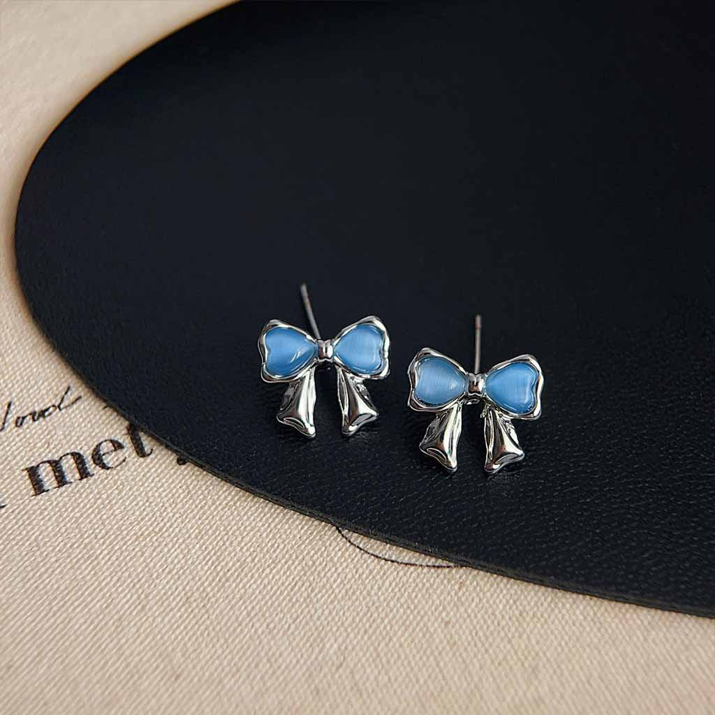 Fresh Blue Star Ear Female Design Zircon Planet Earrings