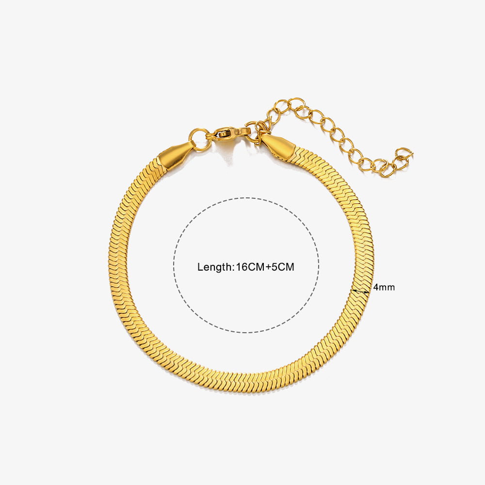 Popular Simplicity Basic Style Snake Bone Bracelets