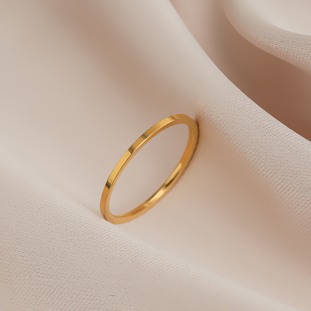 Affordable Luxury Fashion Titanium Steel Inlaid Rings