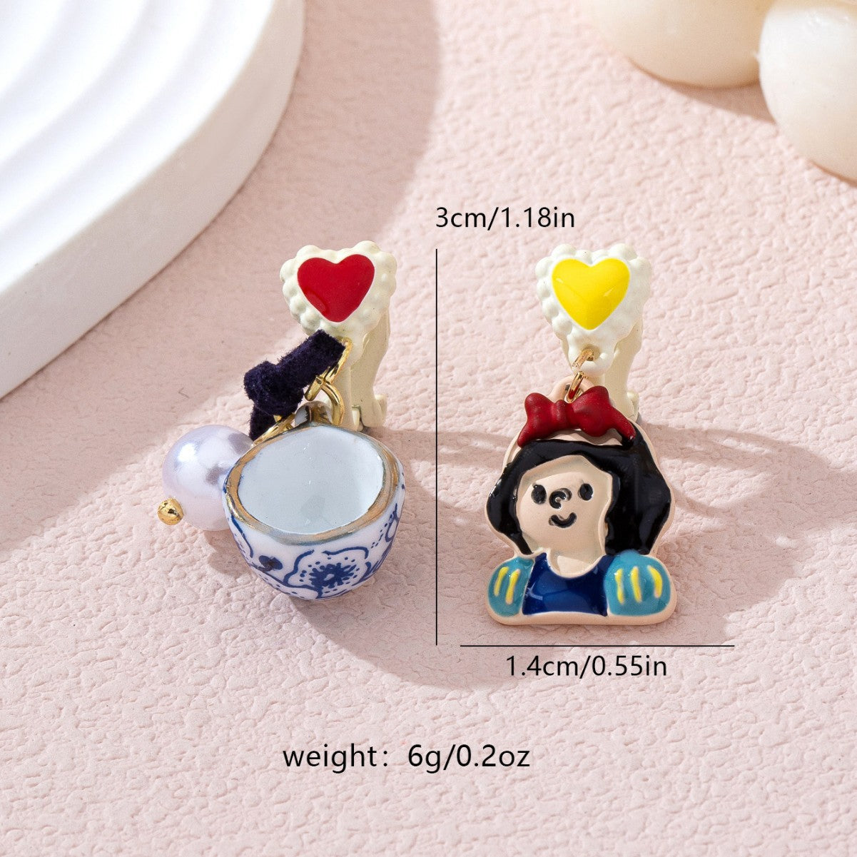 Princess On The Run Red Bow Stud Earrings