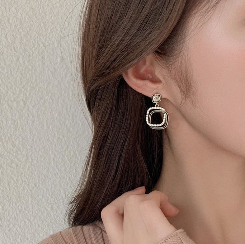 Special Offer Diamond Geometric Square Cold Personalized Earrings