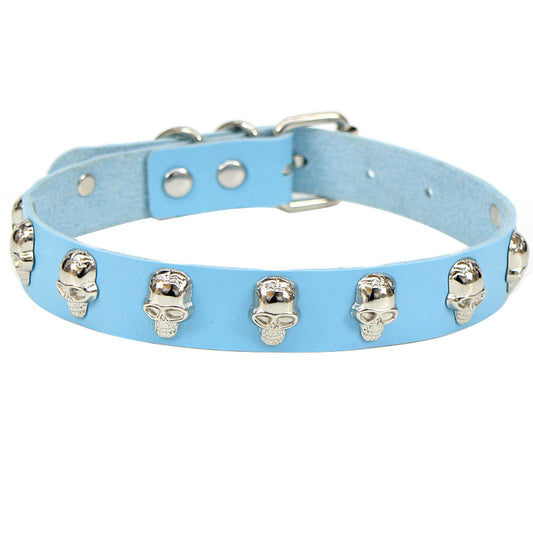 Street Rock Neckband Punk Skull Leather Necklaces