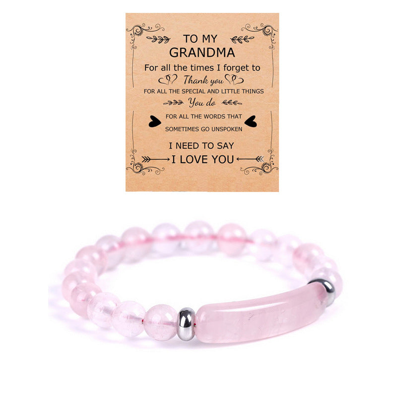 Mother's Day Tigereye Obsidian Pink Crystal Green Bracelets