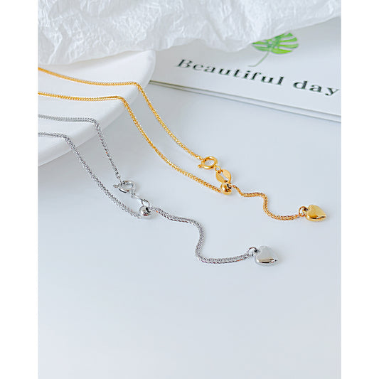 Light Luxury Minority High-grade Heart-shaped Simple Love Titanium Steel Pendants