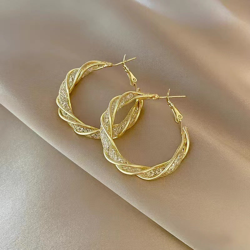 Women's Light Luxury High-grade Ear Niche Design Exaggerated Earrings