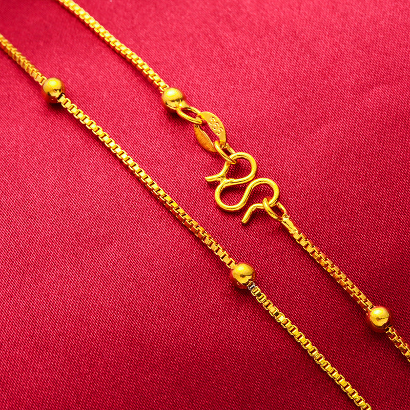 Women's Beads Water Wave Snake Bones Bead Necklaces
