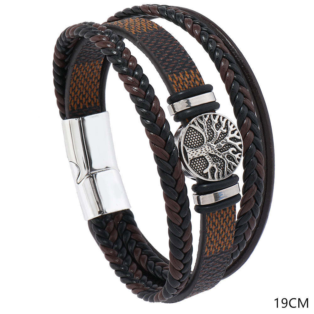 Men's Woven Leather String Punk Fashion Trend Bracelets