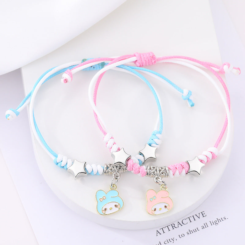 Women's & Men's Handmade Female Two Girlfriends Friendship Korean Bracelets