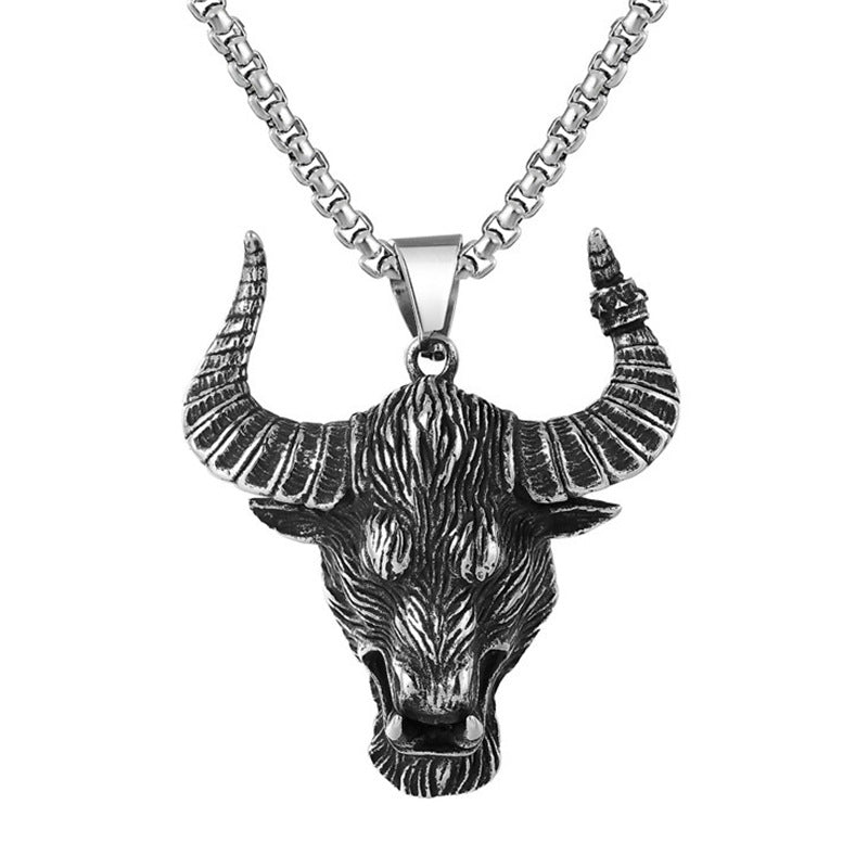 Men's Skull Titanium Steel Personality Half Face Necklaces